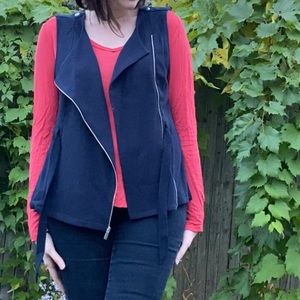 Navy Zipper Vest/Sleeveless top
